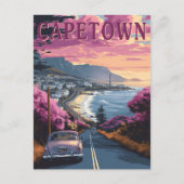 ケープタウン、南アフリカヴィンテージ旅行 ポストカード (正面)