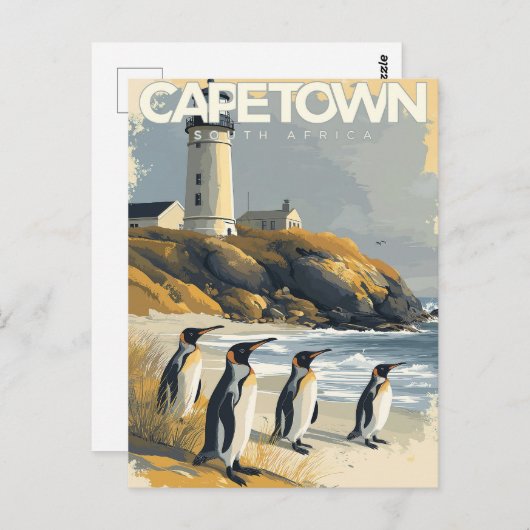 ケープタウン、南アフリカヴィンテージ ポストカード (正面/裏面)