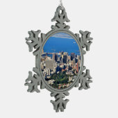 ケープタウン、南アフリカ共和国 スノーフレークピューターオーナメント (左)