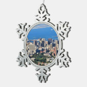 ケープタウン、南アフリカ共和国 スノーフレークピューターオーナメント (右)