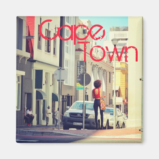 ケープタウン 南アフリカ ストリートビュー 市街景観 マグネット (正面)