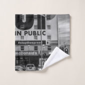 ケープタウン 南アフリカ モノクローム バスタオルセット (ウォッシュタオル)