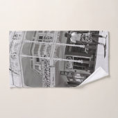 ケープタウン 南アフリカ モノクローム バスタオルセット (ハンドタオル)