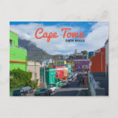 ケープタウン - 色鮮やかに塗られたボー・カープの家々 ポストカード (正面)