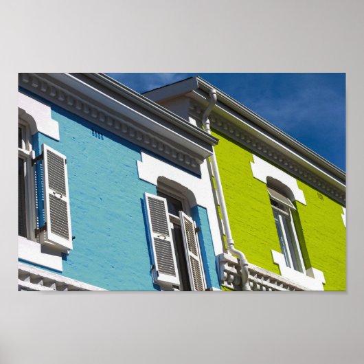 ケープタウンBo-Kaapアーキテクチャ南アフリカSA ポスター (正面)