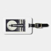 ケープハッタラスノースカロライナ灯台ムーン ラゲッジタグ (正面横)