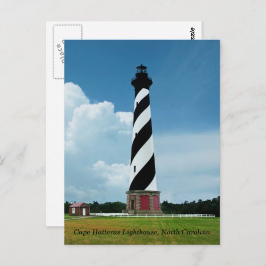 ケープハッタラスライトハウスアウターバンクスNC ポストカード (正面/裏面)