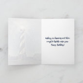 ケープハッタラスライトハウスアウターバンクスOBX誕生日 カード (内部)