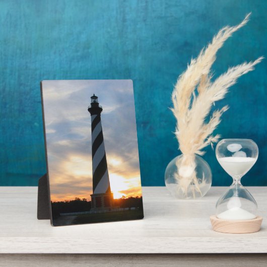 ケープハッタラスライトハウスアットサンセット フォトプラーク (側面)