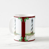 ケープハッタラスライトハウスクリスマス コーヒーマグカップ (正面左)