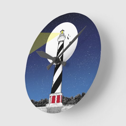 ケープハッタラスライトハウスバクストン ラウンド壁時計 (傾斜)