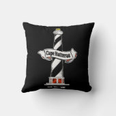 ケープハッタラスライトハウスブラック&ホワイト クッション (裏面)