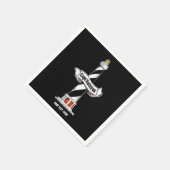 ケープハッタラスライトハウスブラック&ホワイト スタンダードカクテルナプキン (角)