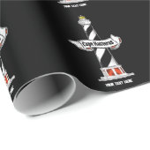 ケープハッタラスライトハウスブラック&ホワイト ラッピングペーパー (ロールコーナー)