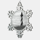 ケープハッタラスライトハウス スノーフレークピューターオーナメント (右)