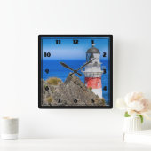 ケープパリサーニュージーランドライトハウス スクエア壁時計 (ホーム)