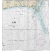 ケープフィーバー川図航海の11536へのアプローチ シャワーカーテン (正面)