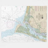 ケープフィーバー航海のリバーチャート11537 フリースブランケット (正面(横))