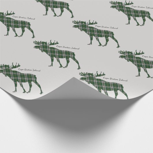 ケープブレトンアイランドタータンチェックカスタムムースギフトラップ ラッピングペーパー (角)