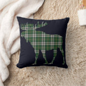 ケープブレトンカナダカスタムタータンチェックムース素朴ブルー クッション (ブランケット)
