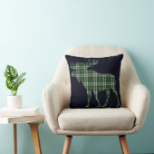 ケープブレトンカナダカスタムタータンチェックムース素朴ブルー クッション (椅子)