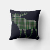 ケープブレトンカナダカスタムタータンチェックムース素朴ブルー クッション (裏面)