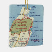 ケープブレトンハイランズヴィンテージの地図 セラミックオーナメント (右)