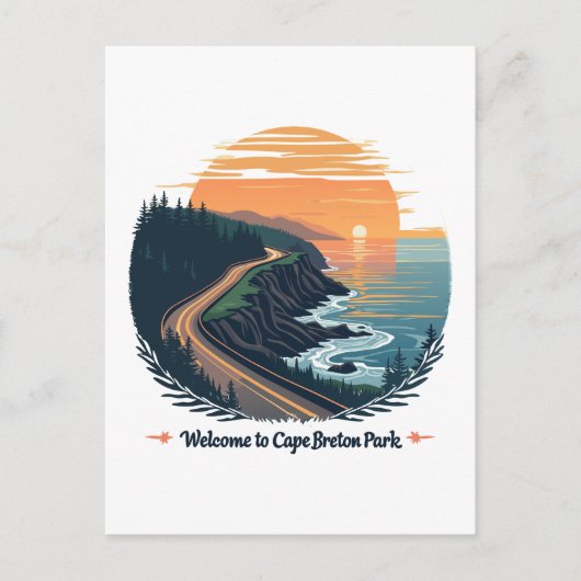 ケープブレトンハイランズ国立公園へようこそ シーズンポストカード (正面)