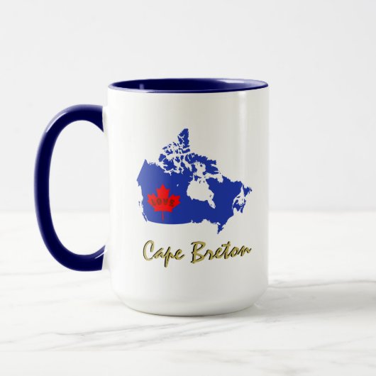 ケープブレトンラブカナダデイコーヒーカップのマグカップ マグカップ (左)