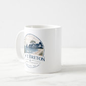 ケープブレトン島の白鳥と海岸マグ コーヒーマグカップ (正面左)