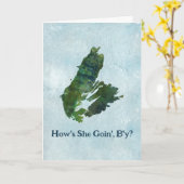 ケープブレトン – 標準折り畳みグリーティングカード カード (黄色い花)