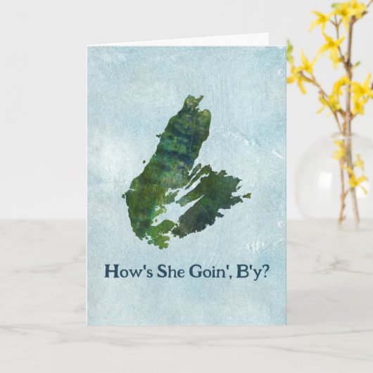 ケープブレトン – 標準折り畳みグリーティングカード カード (黄色い花)