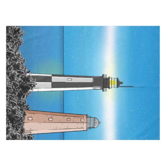 ケープヘンリーライトハウスバージニアチェサピークベイ テーブルクロス (正面(横))