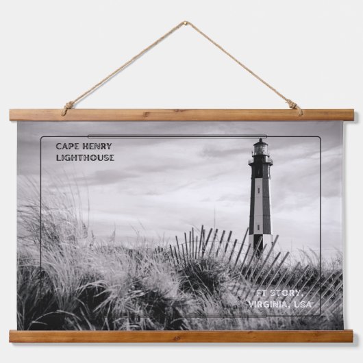 ケープヘンリーライトハウス 吊り下げ型タペストリー (正面)