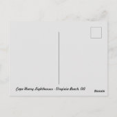 ケープヘンリー灯台 – バージニアビーチ葉書 ポストカード (裏面)