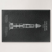 ケープヘンリー灯台 – バージニア州 – PD ジグソーパズル (横)