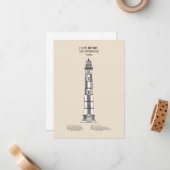 ケープヘンリー灯台 – バージニア州 – SBD ノートカード (正面/裏面インサイチュ)