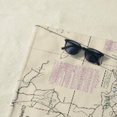 ケープヘンリーtoキュリットックビーチライトチャー航海のト ビーチタオル (インサイチュ)