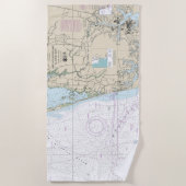 ケープヘンリーtoキュリットックビーチライトチャー航海のト ビーチタオル (正面)