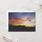 ケープベルデの燃えるような夕焼けの空の写真 カード (正面/裏面インサイチュ)