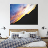 ケープベルデ抽象的な夕日斜めの山 キャンバスプリント (インサイチュ (寝室))