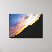 ケープベルデ抽象的な夕日斜めの山 キャンバスプリント (正面)