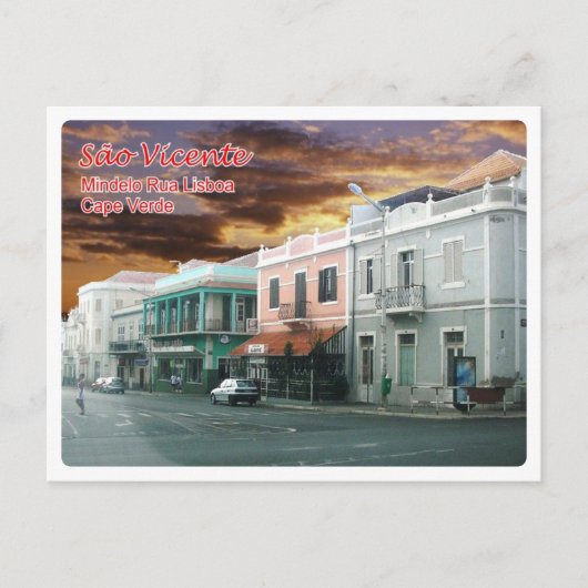 ケープベルデ – サンビセンテ – ミンデロ通りリスボア – ポストカード (正面)