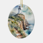 ケープポイントケープタウン南アフリカ水彩色 セラミックオーナメント (右)