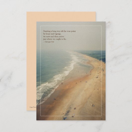 ケープポイント（ハッテラス島）プティット写真 カード (正面/裏面)