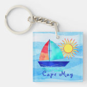ケープメイニュージャージー帆船とサンシャインバケーション キーホルダー (正面)