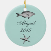 ケープメイパーソナライズされたニュージャージーシーショアリゾート セラミックオーナメント (裏面)