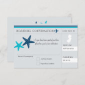 ケープメイ(ニュージャージー州)への搭乗券 出発確認のお願い 招待状 (正面/裏面)