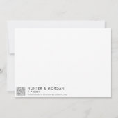 ケープメイ ニュージャージー 地図 モダン ウェディング セーブザデート (裏面)