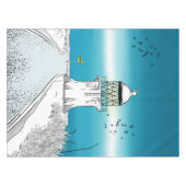 ケープリンガライトハウスニュージーランド テーブルクロス (正面(横))